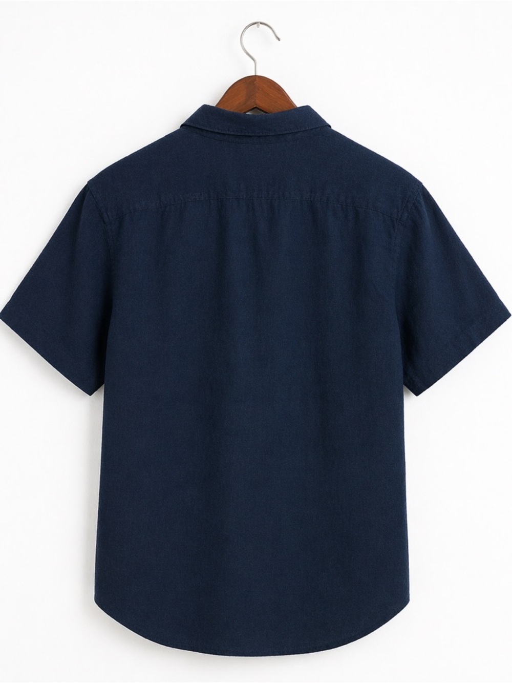 Original Penguin Navy Short-Sleeve Button-Down Shirt | Large - Picture 3 of 4